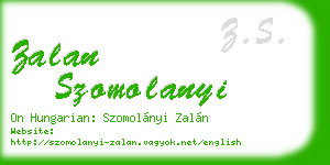 zalan szomolanyi business card