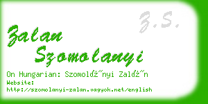 zalan szomolanyi business card